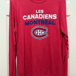 Majestic Red Montreal Canadiens Long Sleeve Tee